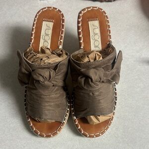 Sugar Dark Brown Knotted Mules
